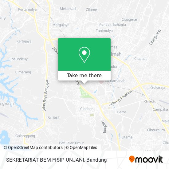 SEKRETARIAT BEM FISIP UNJANI map