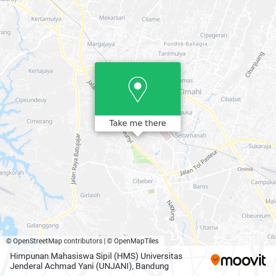 Himpunan Mahasiswa Sipil (HMS) Universitas Jenderal Achmad Yani (UNJANI) map