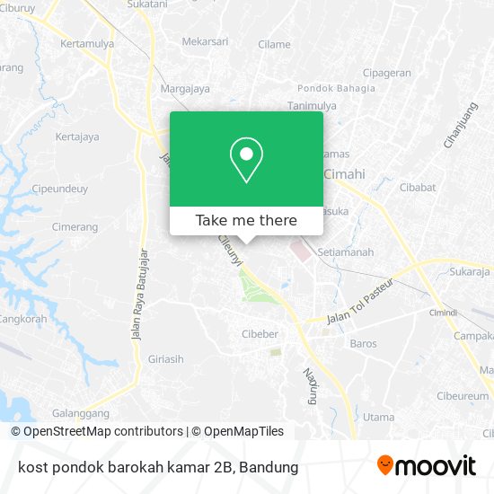 kost pondok barokah kamar 2B map
