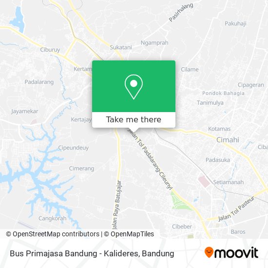 Bus Primajasa Bandung - Kalideres map