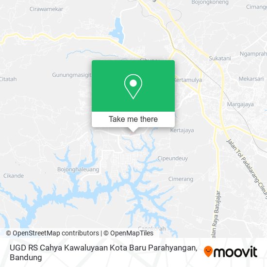 UGD RS Cahya Kawaluyaan Kota Baru Parahyangan map