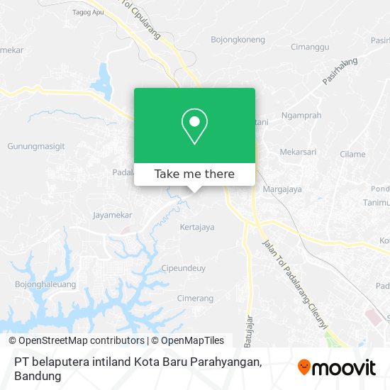 PT belaputera intiland Kota Baru Parahyangan map