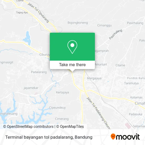 Terminal bayangan tol padalarang map