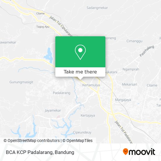 BCA KCP Padalarang map