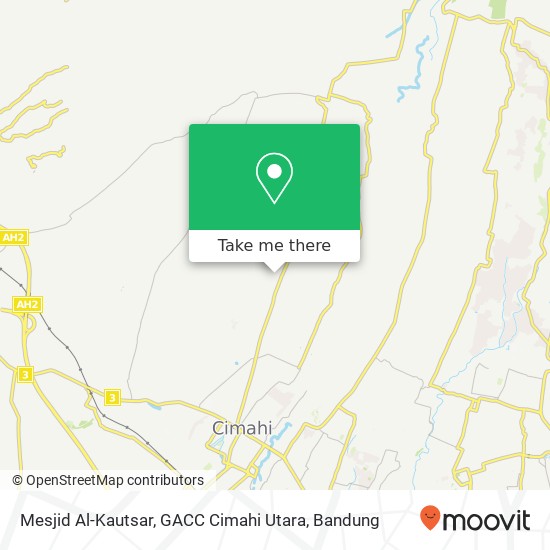 Mesjid Al-Kautsar, GACC Cimahi Utara map