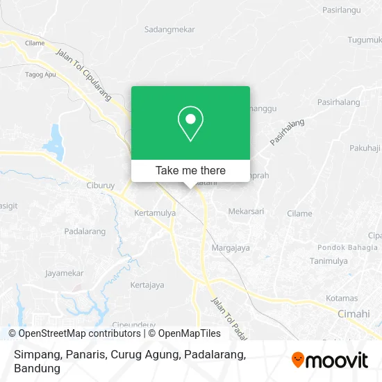 Simpang, Panaris, Curug Agung, Padalarang map