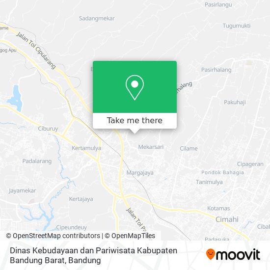 Dinas Kebudayaan dan Pariwisata Kabupaten Bandung Barat map