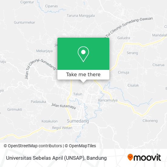 Universitas Sebelas April (UNSAP) map