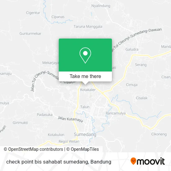 check point bis sahabat sumedang map