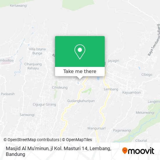 Masjid Al Mu'minun, jl Kol. Masturi 14, Lembang map