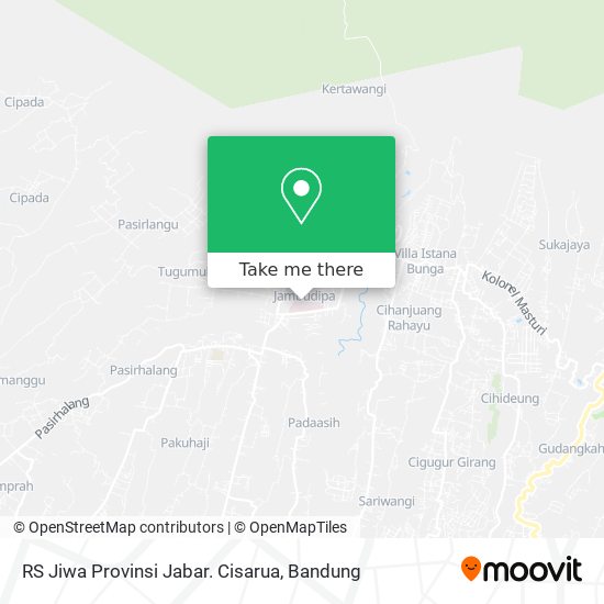 RS Jiwa Provinsi Jabar. Cisarua map