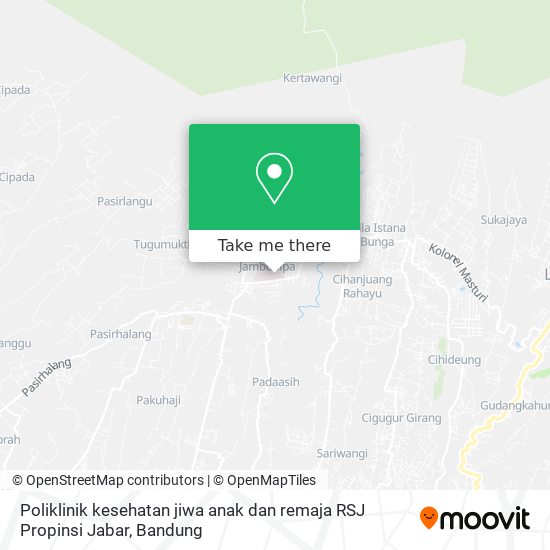 Poliklinik kesehatan jiwa anak dan remaja RSJ Propinsi Jabar map