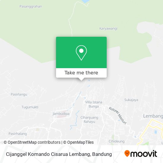 Cijanggel Komando Cisarua Lembang map