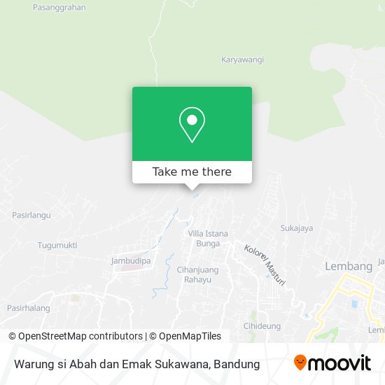 Warung si Abah dan Emak Sukawana map