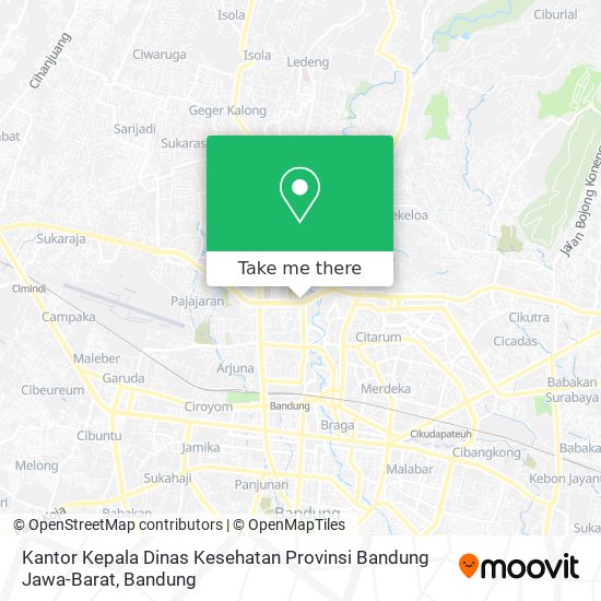 Kantor Kepala Dinas Kesehatan Provinsi Bandung Jawa-Barat map