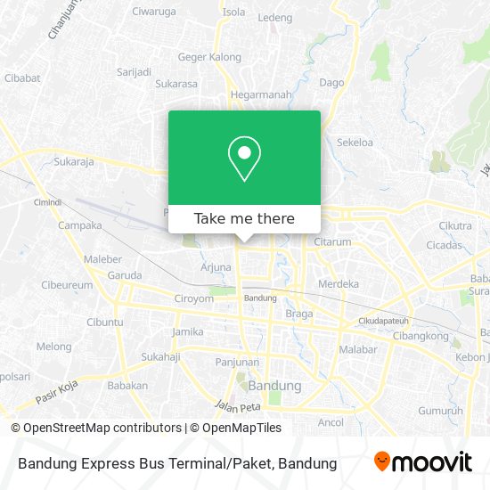 Bandung Express Bus Terminal / Paket map