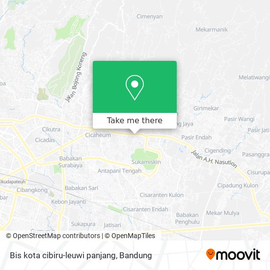 Bis kota cibiru-leuwi panjang map