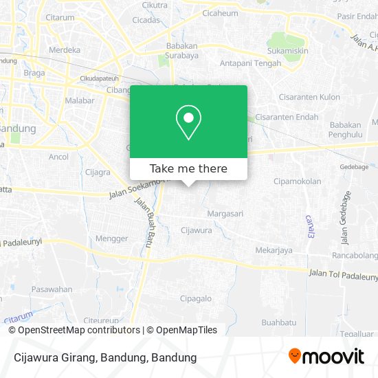 Cijawura Girang, Bandung map