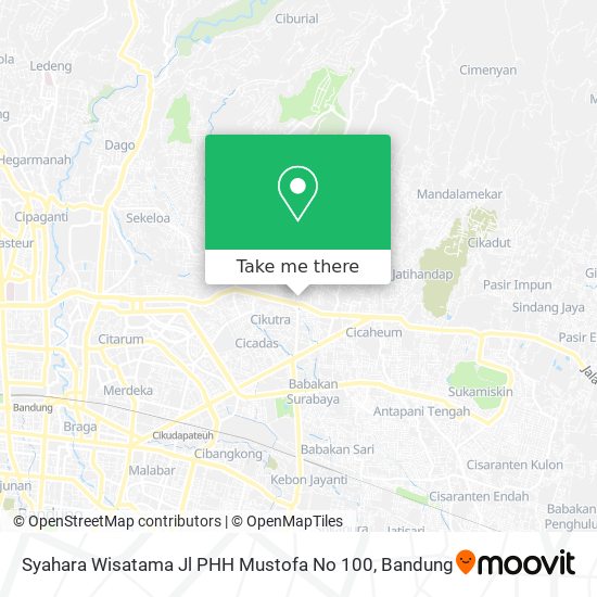 Syahara Wisatama Jl PHH Mustofa No 100 map