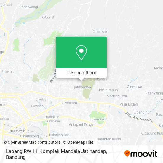 Lapang RW 11 Komplek Mandala Jatihandap map