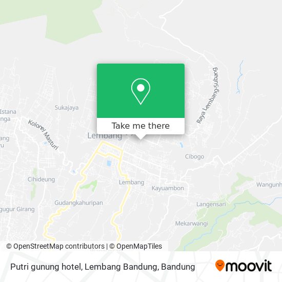 Putri gunung hotel, Lembang Bandung map