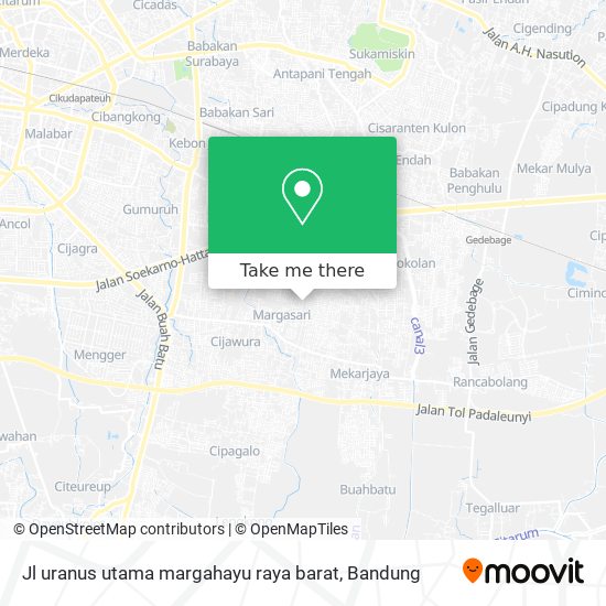 Jl uranus utama margahayu raya barat map