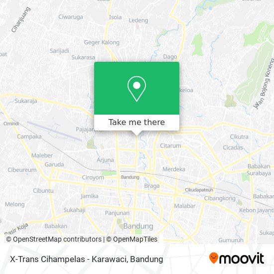 X-Trans Cihampelas - Karawaci map