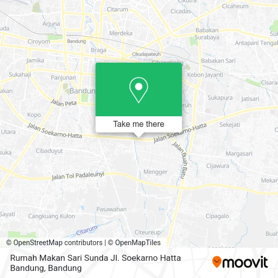Rumah Makan Sari Sunda Jl. Soekarno Hatta Bandung map