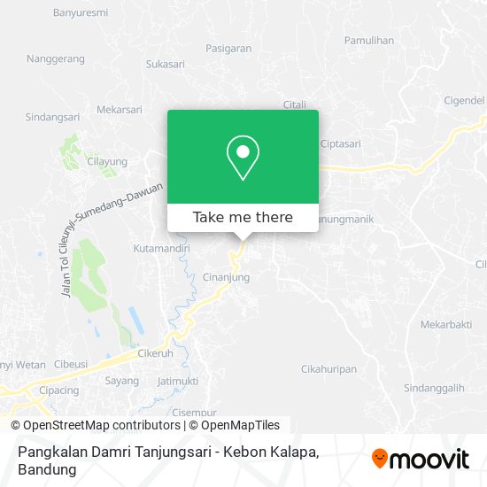 Pangkalan Damri Tanjungsari - Kebon Kalapa map