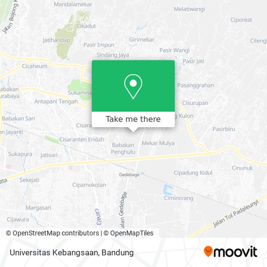 Universitas Kebangsaan map