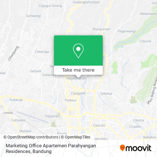 Marketing Office Apartemen Parahyangan Residences map