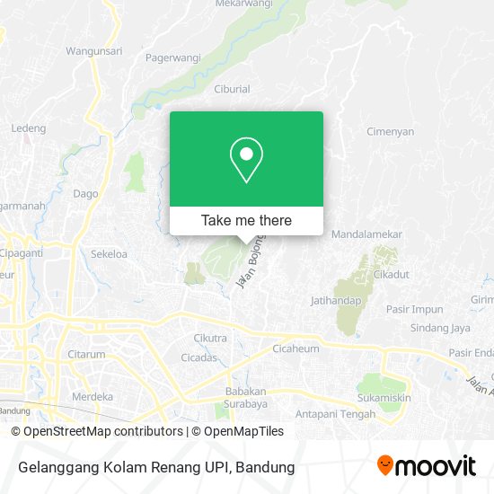Gelanggang Kolam Renang UPI map