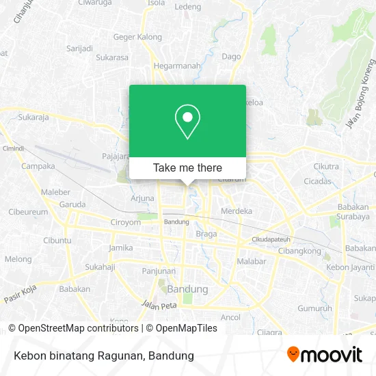 Kebon binatang Ragunan map