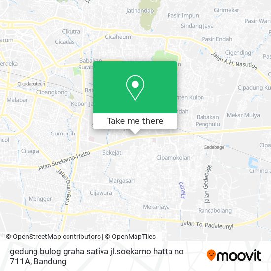 gedung bulog graha sativa jl.soekarno hatta no 711A map