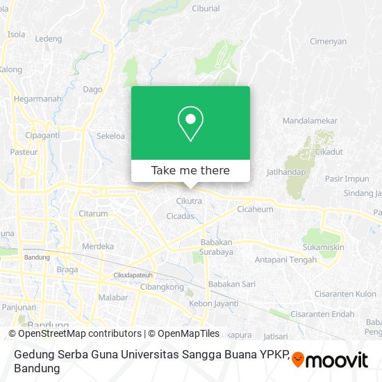 Gedung Serba Guna  Universitas Sangga Buana  YPKP map