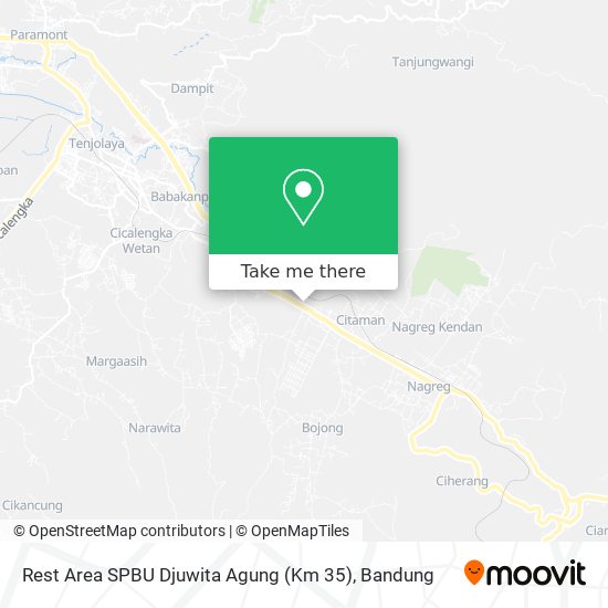 Rest Area SPBU Djuwita Agung (Km 35) map