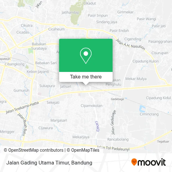 Jalan Gading Utama Timur map