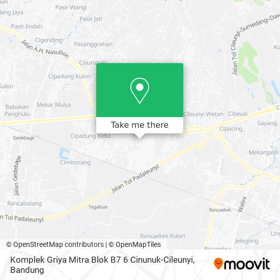 Komplek Griya Mitra Blok B7 6 Cinunuk-Cileunyi map