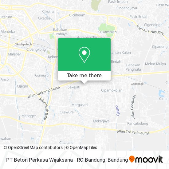 PT Beton Perkasa Wijaksana - RO Bandung map