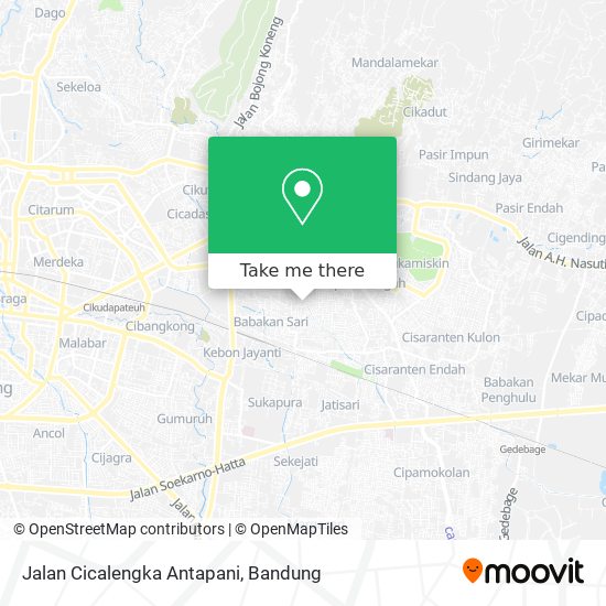 Jalan Cicalengka Antapani map