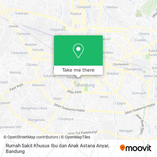 Rumah Sakit Khusus  Ibu dan Anak Astana Anyar map
