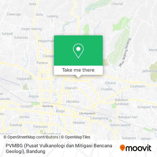PVMBG (Pusat Vulkanologi dan Mitigasi Bencana Geologi) map