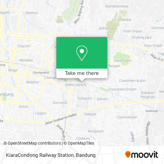 KiaraCondong Railway Station map