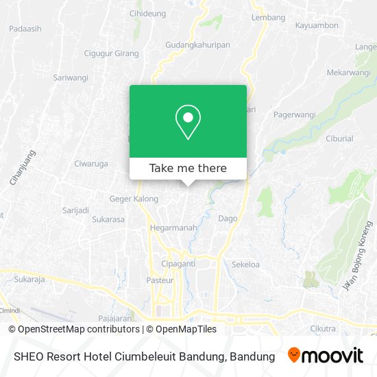 SHEO Resort Hotel Ciumbeleuit Bandung map