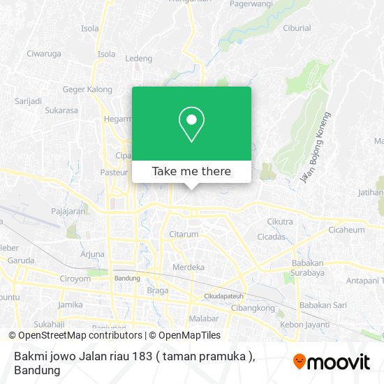 Bakmi jowo Jalan riau 183 ( taman pramuka ) map