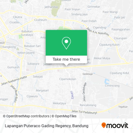 Lapangan Puteraco Gading Regency map