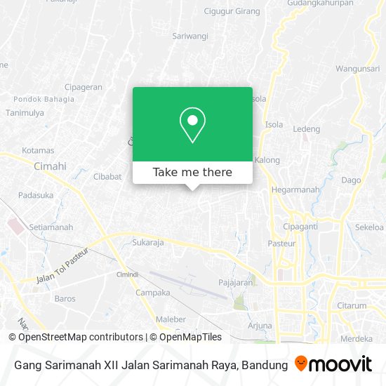 Gang Sarimanah XII Jalan Sarimanah Raya map