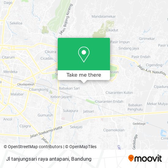 Jl tanjungsari raya antapani map