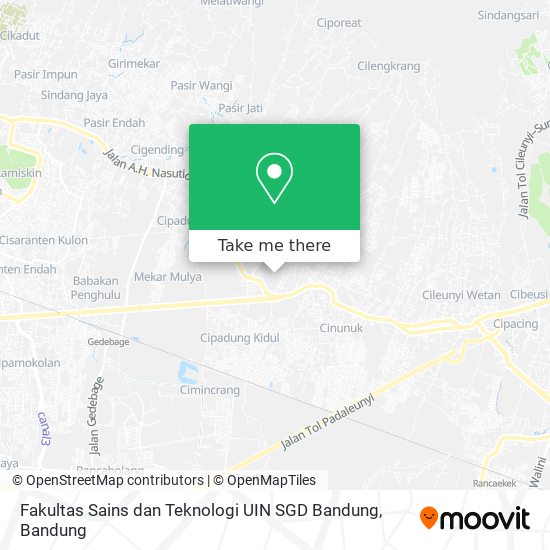 Fakultas Sains dan Teknologi UIN SGD Bandung map