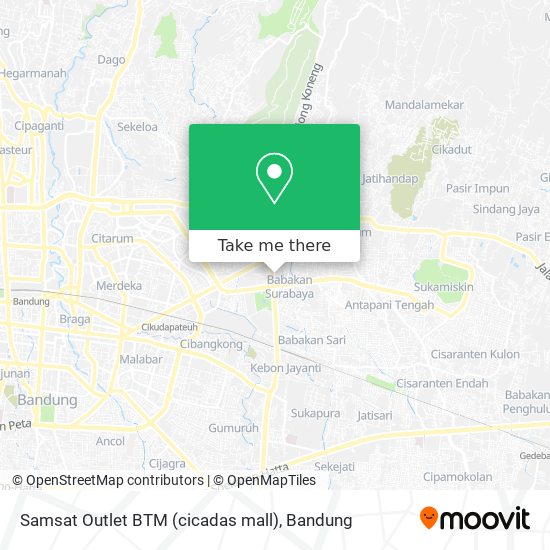 Samsat Outlet BTM (cicadas mall) map